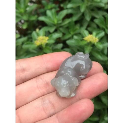 100% Natural hetian A violet pig jade pendant necklace unique design jadeite jade necklace men jewelry pendants jade gift