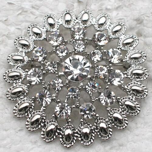 Clear Rhinestone Brooch Bridal Wedding party Pin brooches C115 A
