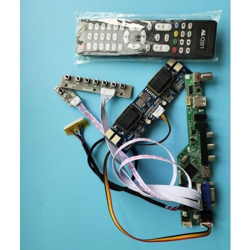 Kit for MT220WW01 Monitor Panel LVDS TV 4 lamps USB 30pin Remote Audio 1680x1050 Display HDMI VGA AV Controller Board Screen LED