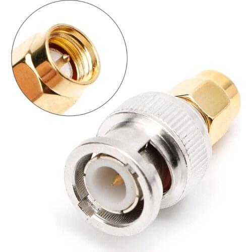SMA-BNC-JJ RF Coaxial Coax Adapter SMA Male to BNC Male Plug Straight W315