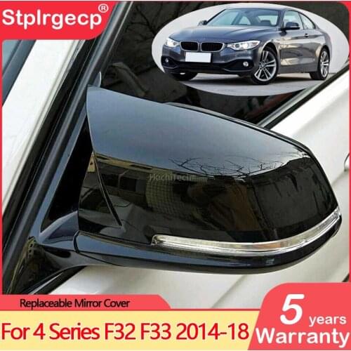 Replacement ABS black Mirror Cover shell For BMW 4 Series F32 F33 F36 420i 428i 435i Gran Coupe 2014-2018