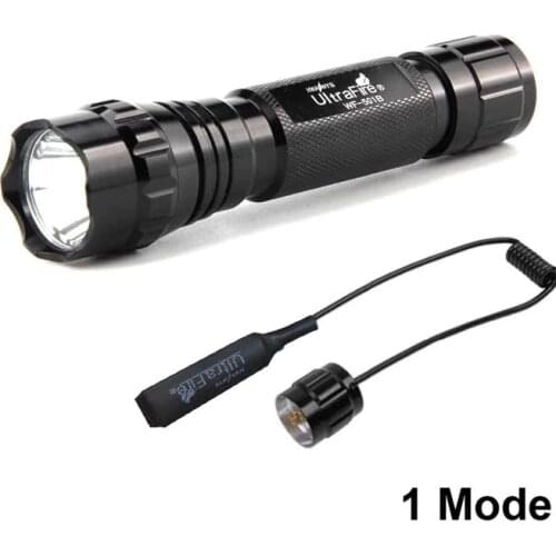 UltraFire tactical flashlight XP-L V6 1 mode remote control LED flashlight lantern hunting flash 18650 battery glare flashlight