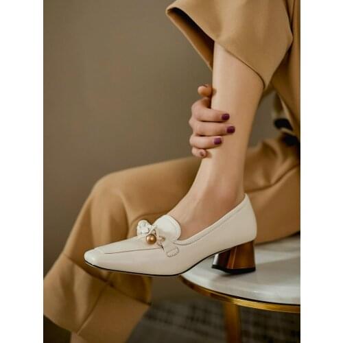 EshtonShero Elegant Shoes For Women Genuine Leather High Heels Summer Pumps Female Calssic Spring Wedding Party Womens Shoes