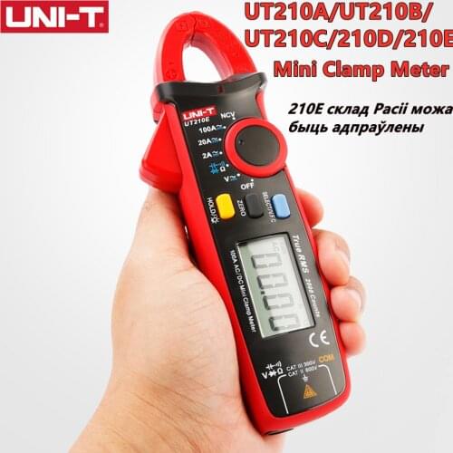 Uni-t UT210E True RMS Digital Clamp UT210A/B/C/D/E AC/DC Current/Voltage Automatic Range VFC Capacitor Non-contact Multimeter