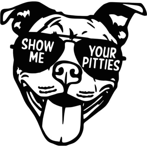 Show Me Your Pitties American Pitbull Dog. vinyl car stickers for volkswagen bmw e46 bmw e90 passat b6 car sticker automobile car accessories
