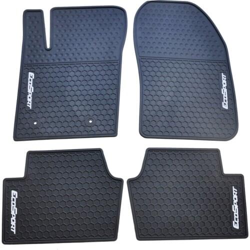 No Odor Waterproof Rubber Carpets Custom Car Floor Mats For Ford Ecosport 5 Seats