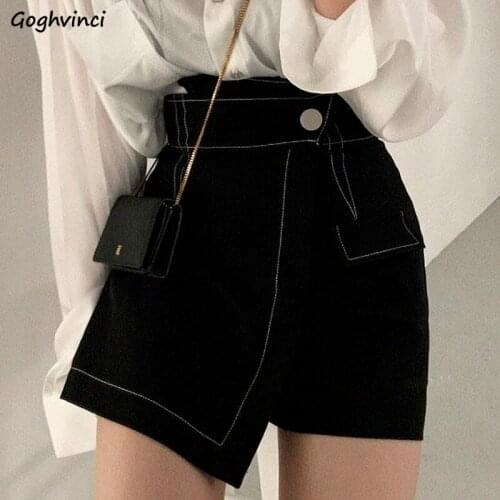 Skirts Women Asymmetrical A-LINE Solid Leisure Mini Preppy Sexy Ladies Streetwear Ulzzang Popular All-match Simple Chic Trendy