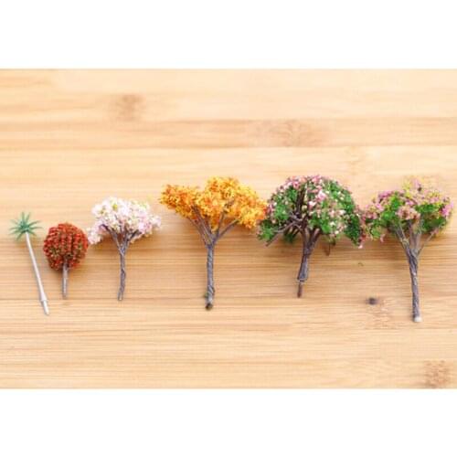 1pcs Dollhouse Miniature Sakura Tree Plants Fairy Garden Accessories