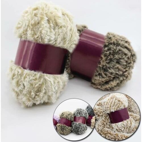 100g/roll Fur Plush Yarn DIY Hand Knitting Fur Yarn Warm Keeping Technology Baby Yarn Super Soft Knitting Sweater Scarf Hat Yarn