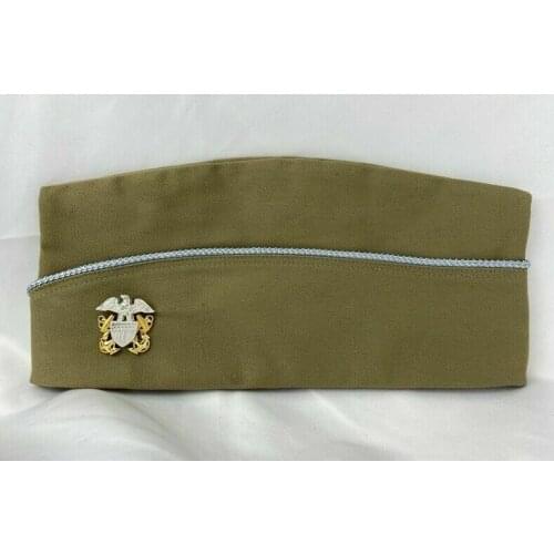 Ww2 Us Army Infantry Uniform Garrison hat KHAKI CAP WITH INSIGNIA armyshop2008