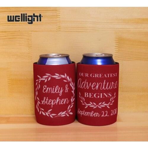 200pcs/lot Custom Print Your Design Neoprene Can Coolers WITH BASE, Stubby Holders with LOGO printing for Gift ,Free shipping