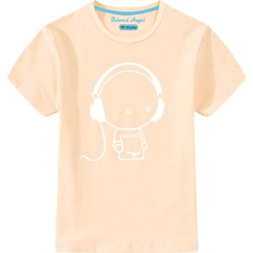 2020 Toddler Girls Tops Tees Luminous Tshirt for Kids Baby T-Shirts Short Sleeve Christmas Boys T Shirts 3-15 Years For Children