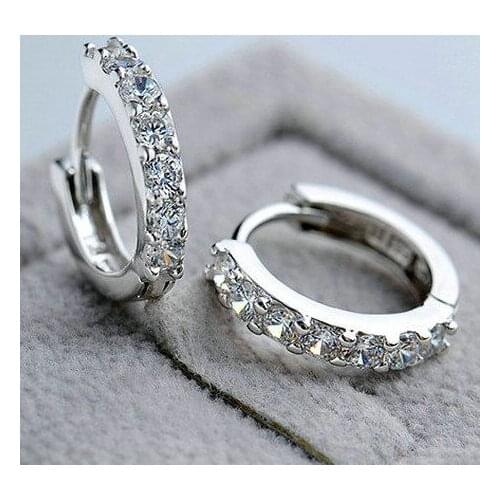 2020 New Arrival Hot Sell Shiny Cz Zircon Female 925 Sterling Silver Ladies`Stud Earrings Women Gift Wholesale Cheap Fewelry