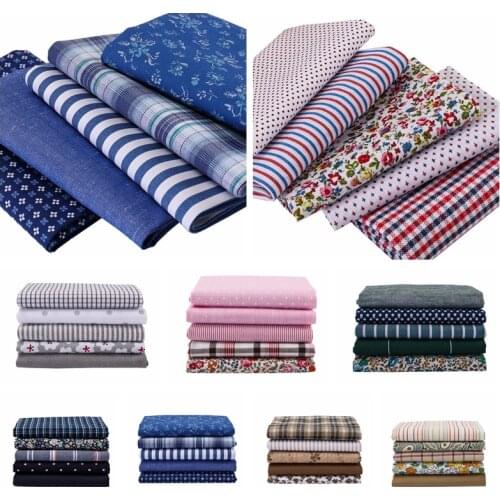 25*25cm/Pcs Polyester Linen Tissu Vintage Printed Cotton Fabric Patchwork Sewing Cloth Needlework Accessories P33