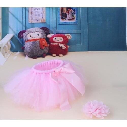 Baby Tutu Clothes Skirt Newborn Headdress Flower Girls Photo Prop Outfits Baby Girls Tulle Tutu Skirt Photography Props Toddler