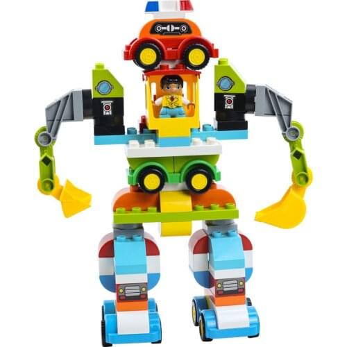 Robot Big Size Diy Building Blocks Bricks 6 IN 1 Educational Block Toy Compatible Toys For Children Kids Gifts
