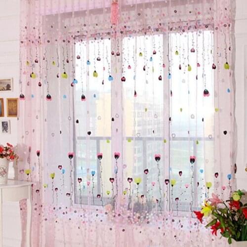 Elegant Curtains Tulle Flying Balloon Curtains Screen Gauze Cloth Curtains Balcony Tulle Curtains Home Decor