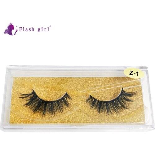 Flash Girl Mink Eyelashes Cruelty Free Lashes Makeup Thick HandMade Full Strip Lashes Soft Fake Eyelash Extension Z-1