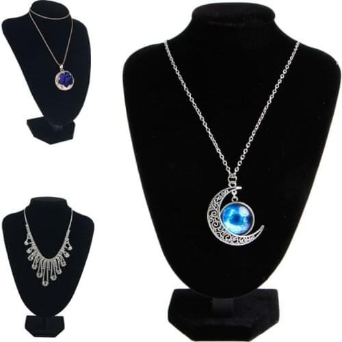 Faux Leather/Velvet Mannequin Jewelry Necklace Display Holder Neck Bust Stand Showcase Show Decorate Hot Drop Ship