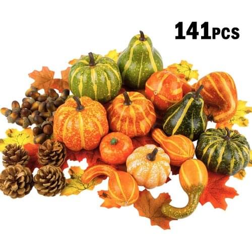 Artificial Pumpkins Gourds Decoration Artificial Vegetables for Fall Craft Thanksgiving Wedding Centerpieces DEC570
