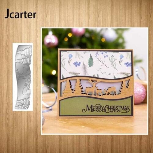 Elk christmas tree Frame Metal Cutting Dies Shape for Scrapbooking Craft Die Cut Stencil Card Make Mould Sheet Decoration Design
