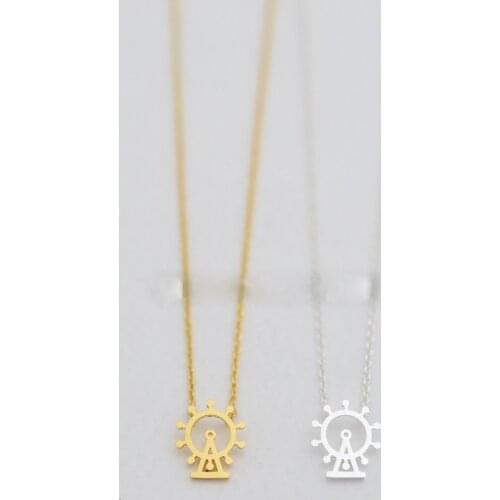 Fashion London Eye Pendant Landmark Model Necklaces Three Color Optional