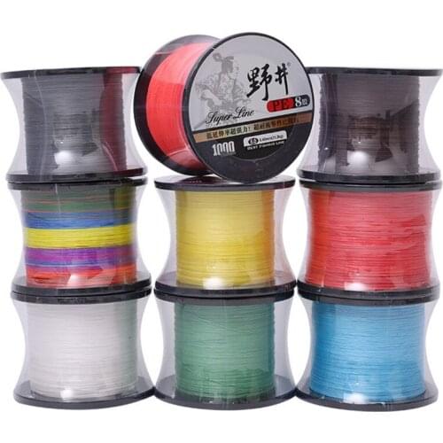 8 strands 1000M monochrome braided PE fishing line sea salt water carp braided high-strength sea fishing fishing line
