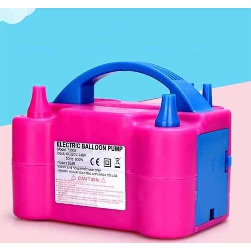 220V EU Plug Double Hole AC Inflatable Electric Balloon Pump Air Balloons Pump Electric birthday Balloon Pump Inflator Baloon