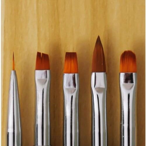 Nail Art Lines Painting Pen Brush Set Gel Polish Tips Flower 3d Design Manicure Pedicure Professional Drawing Tool Kit Gold