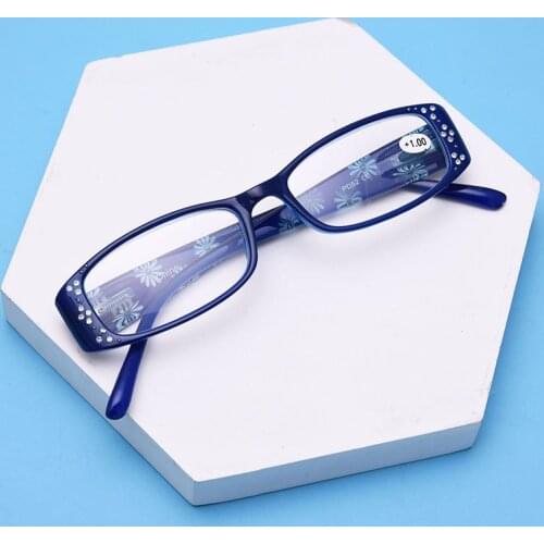 Fashion Reading Glasses Womans Blue Comfortable Elegant Light Man Black Resin Lenses Ultra Light Distance Glasses 1.0-3.5 R257