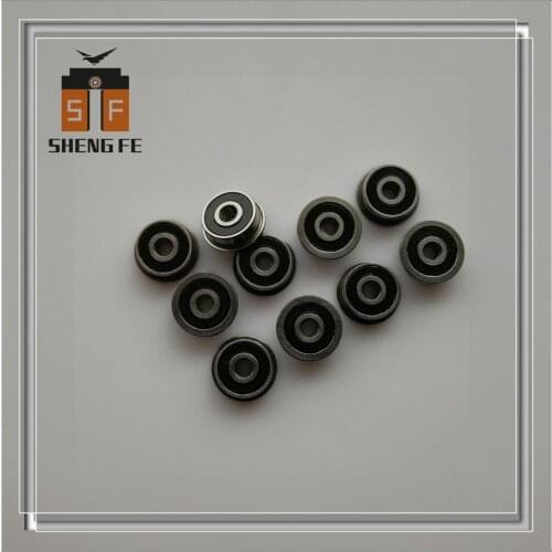 Lot(10Pcs):Flange bearing F623 2RS 3x10x4 ABEC-7/Z3 Chrome Steel Ball Bearing F103 2RS For Printing machine or Machine tool