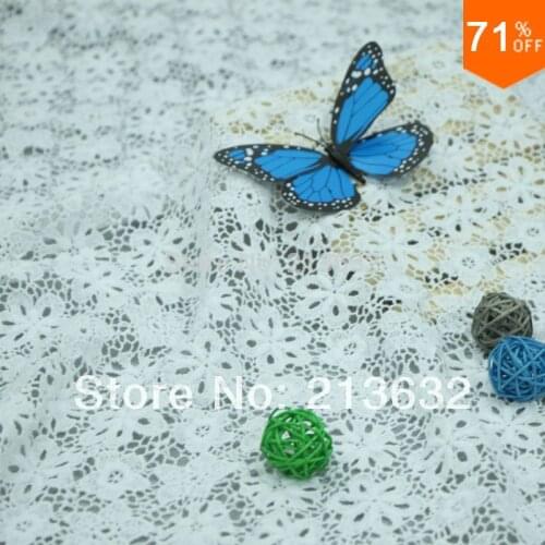 POs86-A water soluble cotton cotton fabric and accessories, textile embroidery 3D flower embroidery cloth wholesale punch