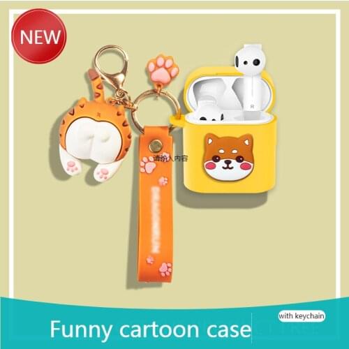For Xiaomi Mi Air 2 2s Case Cartoon dog Wireless Bluetooth Earphone Case Charging box soft shockproof Cover AirDots Pro 2