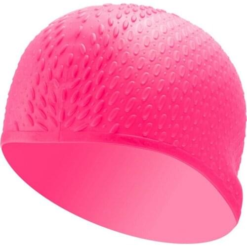 Silicone Waterproof Swimming Caps Protect Ears Long Hair Sports Swim Pool Hat Swimming Cap Free Size for Men & Women