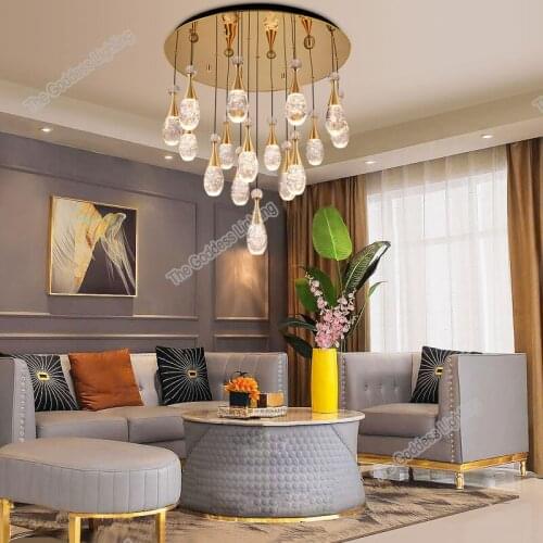 Crystal bubbles modern LED chandeliers Decor for home kitchen bedroom living dining room decoration ceiling lamp indoor lighting