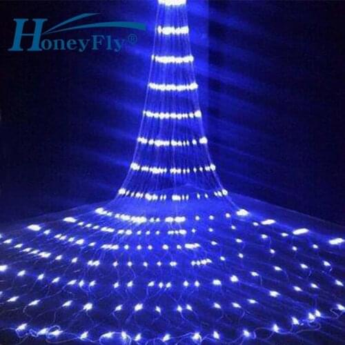 HoneyFly LED Waterfall Curtain String Light Dynamic Meteor Shower Rain Effect Fairy Icicle Lamp Christmas 6X3M 3X3M 3X2M