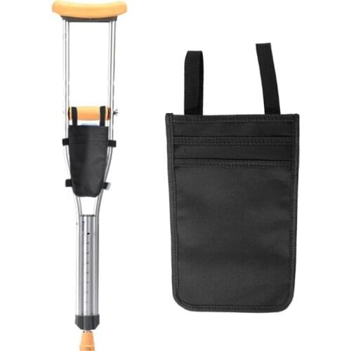 Walking Stick Hanging Bag Pouch Tote Broken Leg Medical Forearm Crutches Use Phone Bottle Storage Pockets Ergonomic Crutch Acces