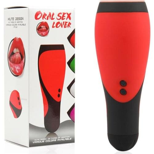 Vibrators blowjob male masturbator deep throat oral sucking machine adult sex toys for men