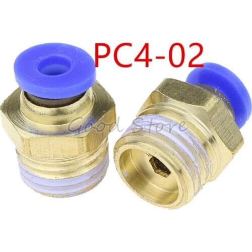 10pcs/5pcs PC4-02 1/4"PT Male Thread x 4mm Air Pneumatic Pipe Tube Straight Quick Coupler Fitting Connector