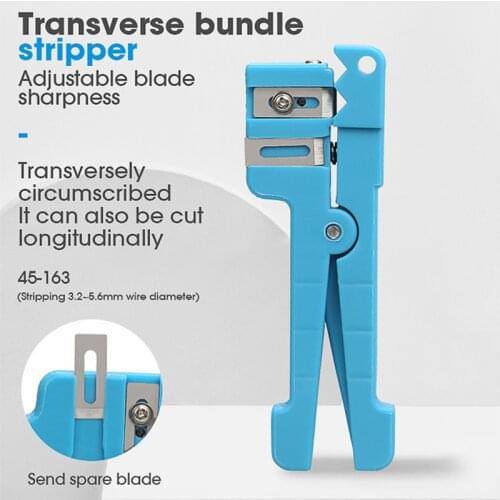 10Pcs Optical Fiber Cable Stripper 45-162 Buffer Tube Stripper FTTH Ideal 45-163 3.2-5.6mm Coaxial Cable Sheath Jacket Cutter