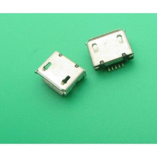 100pcs Micro USB Jack connector Charge Socket for Lenovo A60 A366T A390E A520 A288T A500 A750 PAD A1-07 mobile phone tablet pc