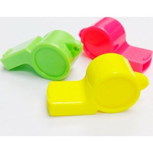 10X Plastic Standard Whistle with Bead inside Noise maker Pinata Loot Party Bag Fillers Sports kid novelty game gift FAVORS