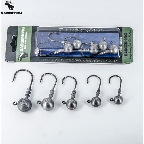 3.5g 5g 7g 10g 14g Lead Jig Head Fishing Hooks Fishhooks For Fishing Bright Color Jig Heads Hooks Fishing Tackle 5pcs/lot