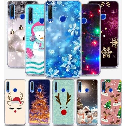 New Year Gifts Christmas Silicone Cover For Honor 30 30S 30i 9 10 9A 9C 9S 9N 10i 10X 9X Lite Pro 5G Phone Case