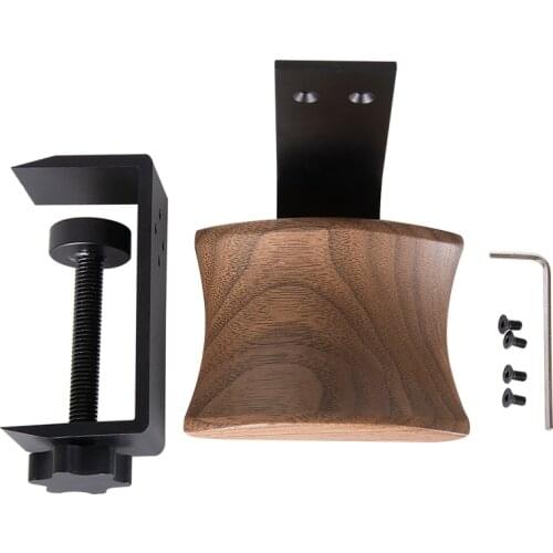 Headphone Holder Rack Headphone Stand Wood Desk Headset Display Hanger Aluminum Alloy Easy Install High Quality On Sale New 1pc