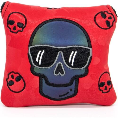 Golf Mallet Putter Cover Golf Club Head Covers for Putter PU Leather Square Mallet Putter Headcover with Magnetic