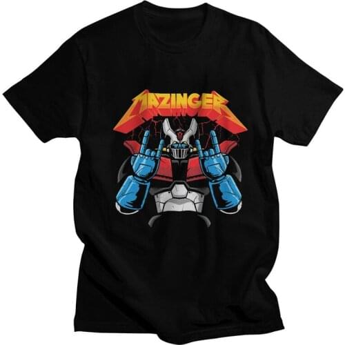 Blast Them All T-Shirts Men Streetwear T Shirt Short Sleeve Goldrake Super Robot Cartoon Tshirt Cotton Tees Top Clothing