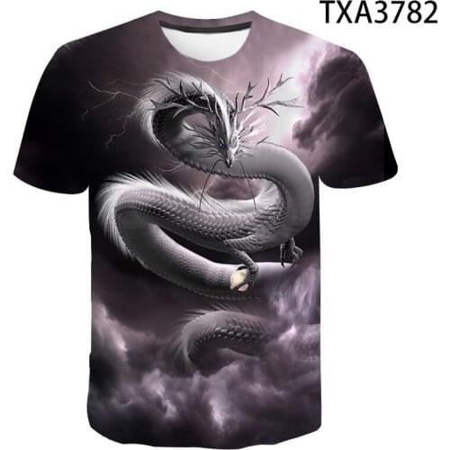 Men Women Children T Shirt Summer Cool China Dragon 3D T-shirt Short Sleeve Printed Tops Boy Girl Kids Fashion Streetwear Tees
