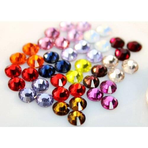 Crystal Castle 5A Super Rhinestones Glue SS6-SS30 Nails Strass Clothes Stone Sewing&Fabric Rhinestone Decoration Hotfix Strass