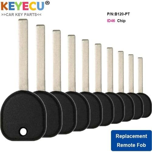 KEYECU 10PCS New Transponder Ignition Key for Chevrolet Express for GMC Savana 2015 2016 2017 2018 2019 Fob GM ID46 Chip B120-PT